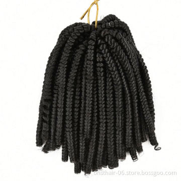 MYZYR 8'' Bob Spring Twist Crochet Braids Bomb Passion Twists Synthetic Braiding Hair Jamaica Bounce For Women